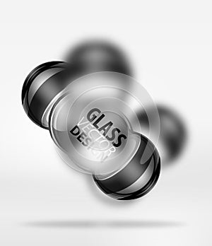 3d techno glass bubble design photo