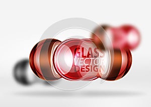3d techno glass bubble design photo