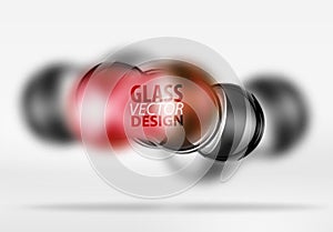3d techno glass bubble design photo