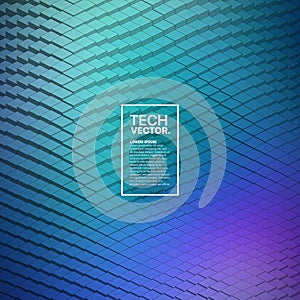 Technology 3D Waveform Abstract Vector Background