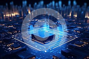 3d technology illustration A fingerprint scanner