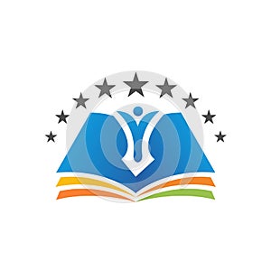 Book star vector icon.