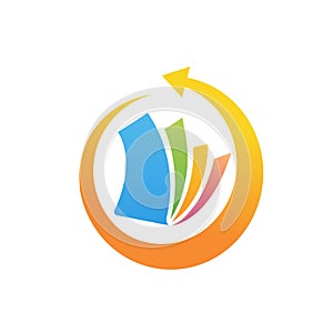 Book star vector icon.