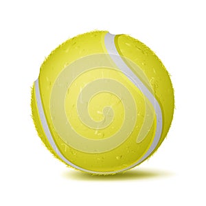 Tennis Ball Vector. Sport Game, Fitness Symbol. Illustration