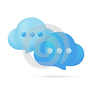 3d text box. Speech bubble dialog dialogue. questions and answers