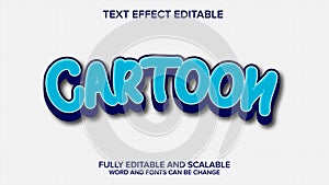 3d text effect cartoon vector editable