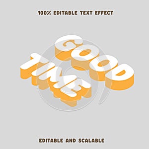 good time 3d editable Text Effect style