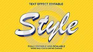 3d text effect style vector editable