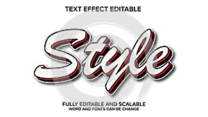 3d text effect style vector editable