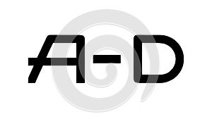 A-D Text Icon, Alphabetical Sorting, vector design Generative AI