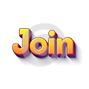 3D text Join isolated on a white background