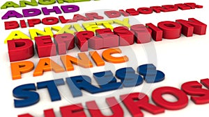 3D text mental disorders