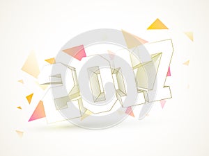 3D Text 2017 for New Year celebration.