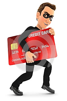 3d thief with a stolen credit card photo