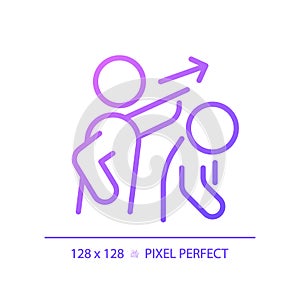 2D thin linear simple gradient banishment icon