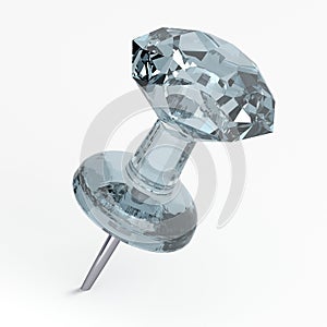 3D Thumbtack - Diamond photo