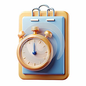 3D time management icon
