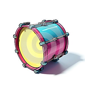 3D Timpani Drum isolated on a white background