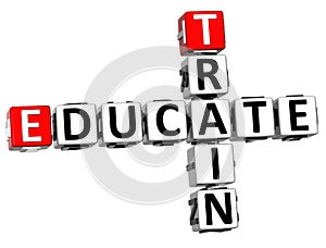 3D Train Educate Crossword