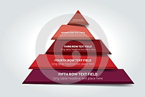 3d triangle infographic, chart, scheme, diagram, table, schedule, element