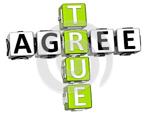 3D True Agree Crossword