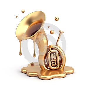 3D Tuba isolated on a white background