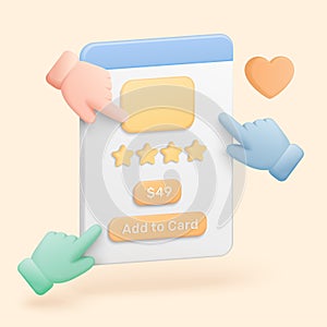 3D UX Online Store Add to Cart