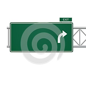 3d vector blank highway sign
