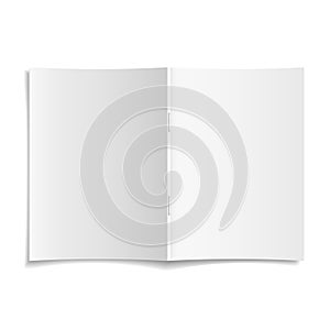 3d vector blank opened magazine cover template