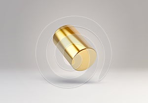 3D vector element or simple isolated golden shape