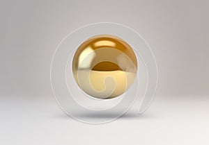 3D vector element or simple isolated golden shape