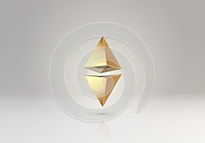 3D vector element or simple isolated golden shape