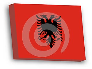 3D vector flag of Albania
