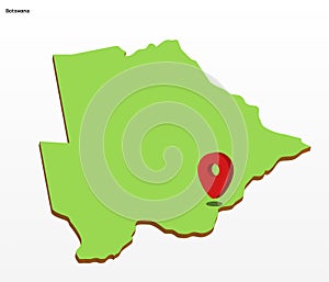 Botswana vector map