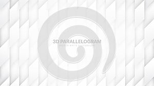 3D Vector Parallelogram Shapes White Abstract Background photo
