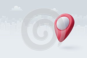3d Vector Pin location pointer, Navigation icon, Geolocation map mark