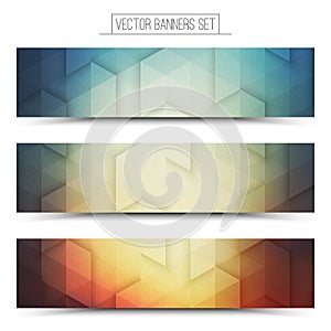3d Vector Technology Web Banners