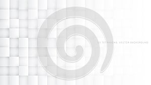 3D Vector Tetragons White Abstract Background