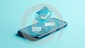 3d vector update icon with glass morphism effect, featuring floating gears symbolizing system updates