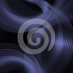 3D Vector wave lines pattern smooth curve flowing dynamic white light.