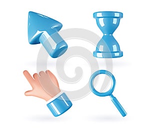 3d vector web cursor.