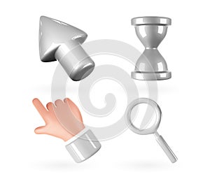3d vector web cursor.