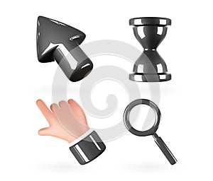 3d vector web cursor.