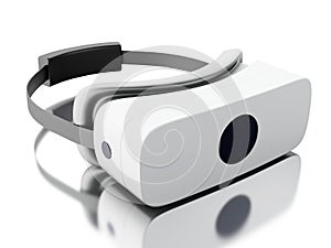 3d virtual reality glasses against white background.