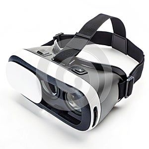 3D virtual reality glasses isolated on white background photo