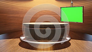 3D Virtual TV Studio News , TV On Wall.3D Virtual News Studio Background