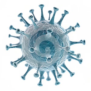 3D virus isolated on white background photo