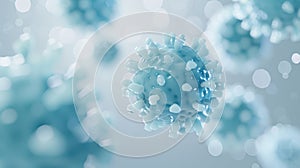 The 3D Virus Structure. AI generated