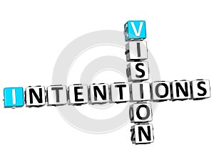 3D Vision Intentions Crossword photo