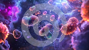 3D Visualization of Macrophages Engulfing Bacteria in Medical Study